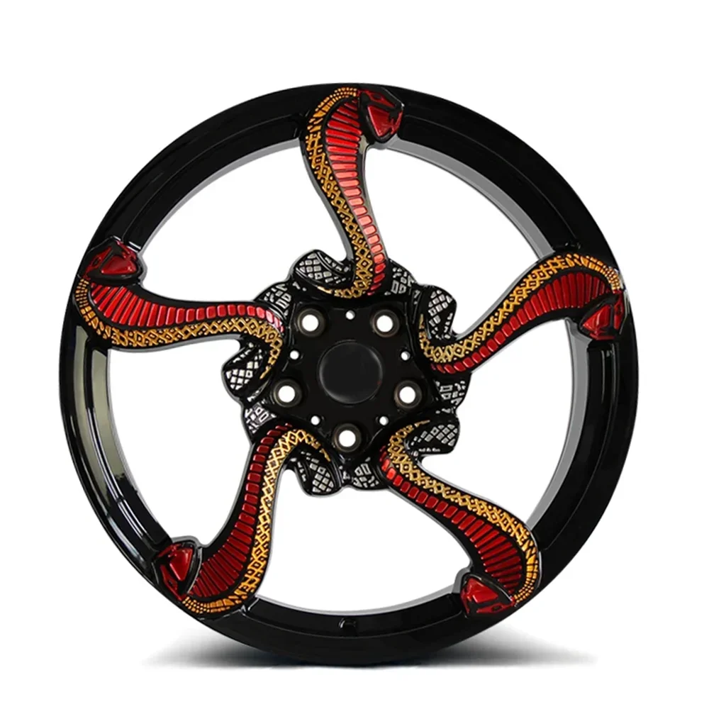 Dragon Design Forged Aluminum Golden Yellow Car Wheels 100% Tested
