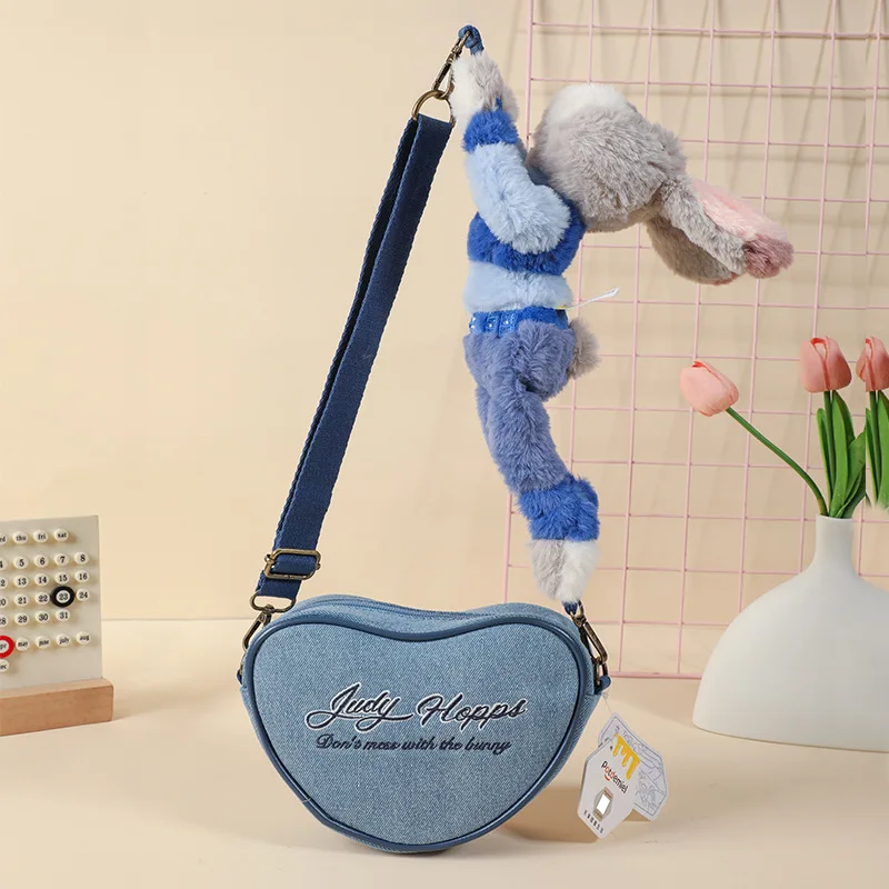 Disney Zootopia Judy Nick Plüsch Spielzeug Schulter Tasche Kawaii Umhängetasche Stofftier Puppe Rucksack Mode Vielseitige Liebe Taschen