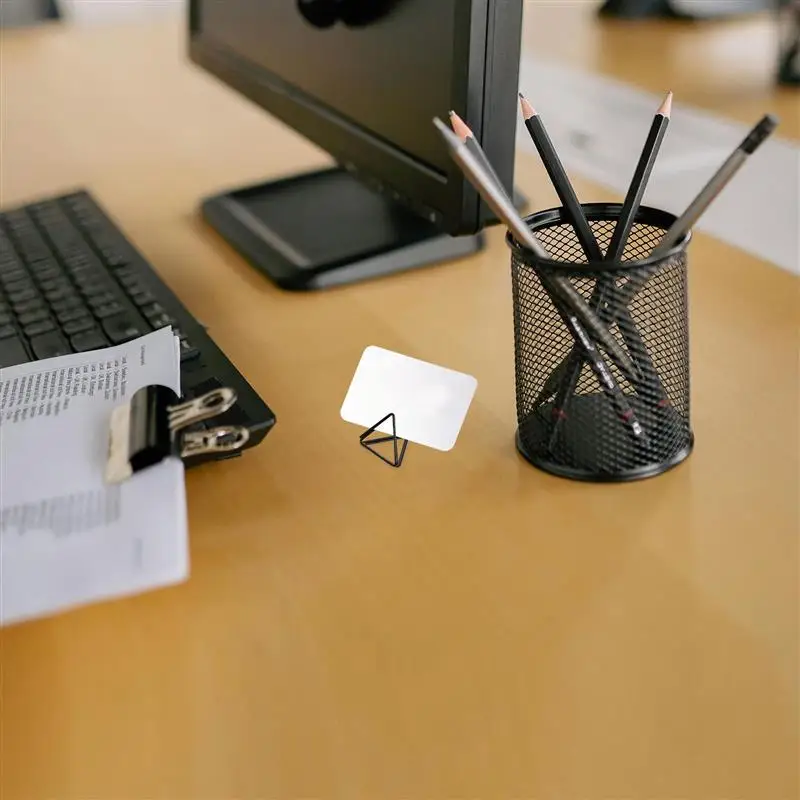 

Creative Mini Table Number Holder Triangle Shaped Table Number Holders Metal Name Card Holder Triangle Shape Place Card Holders