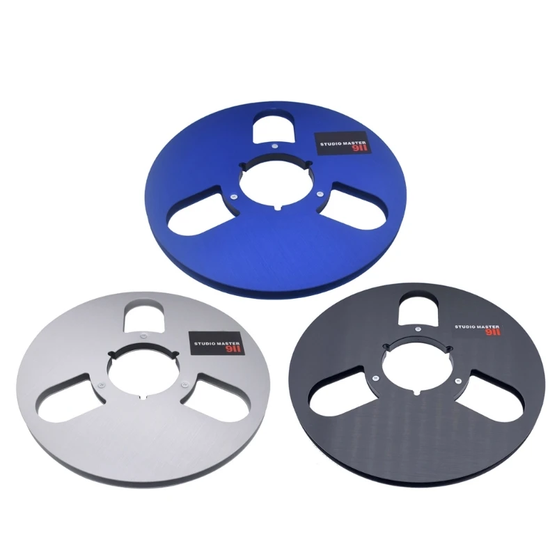 

Metal Takeup Reel Opening Machine Parts 3 Hole 1/4 10 Inch Empty Reel for Reel To Reel Tape Recorder