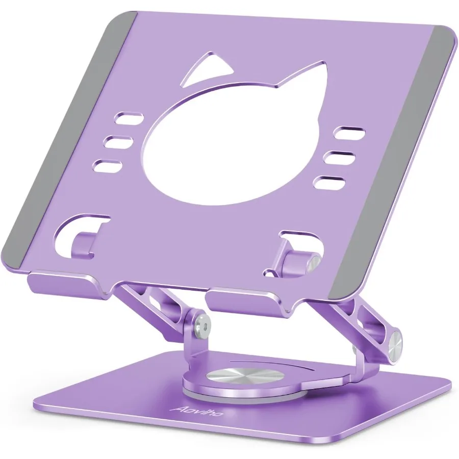 

Tablet Stand 360 Rotating Aluminum Holder Adjustable Portable Foldable Monitors Stand for iPads Compatible with 413.3 Tablets P