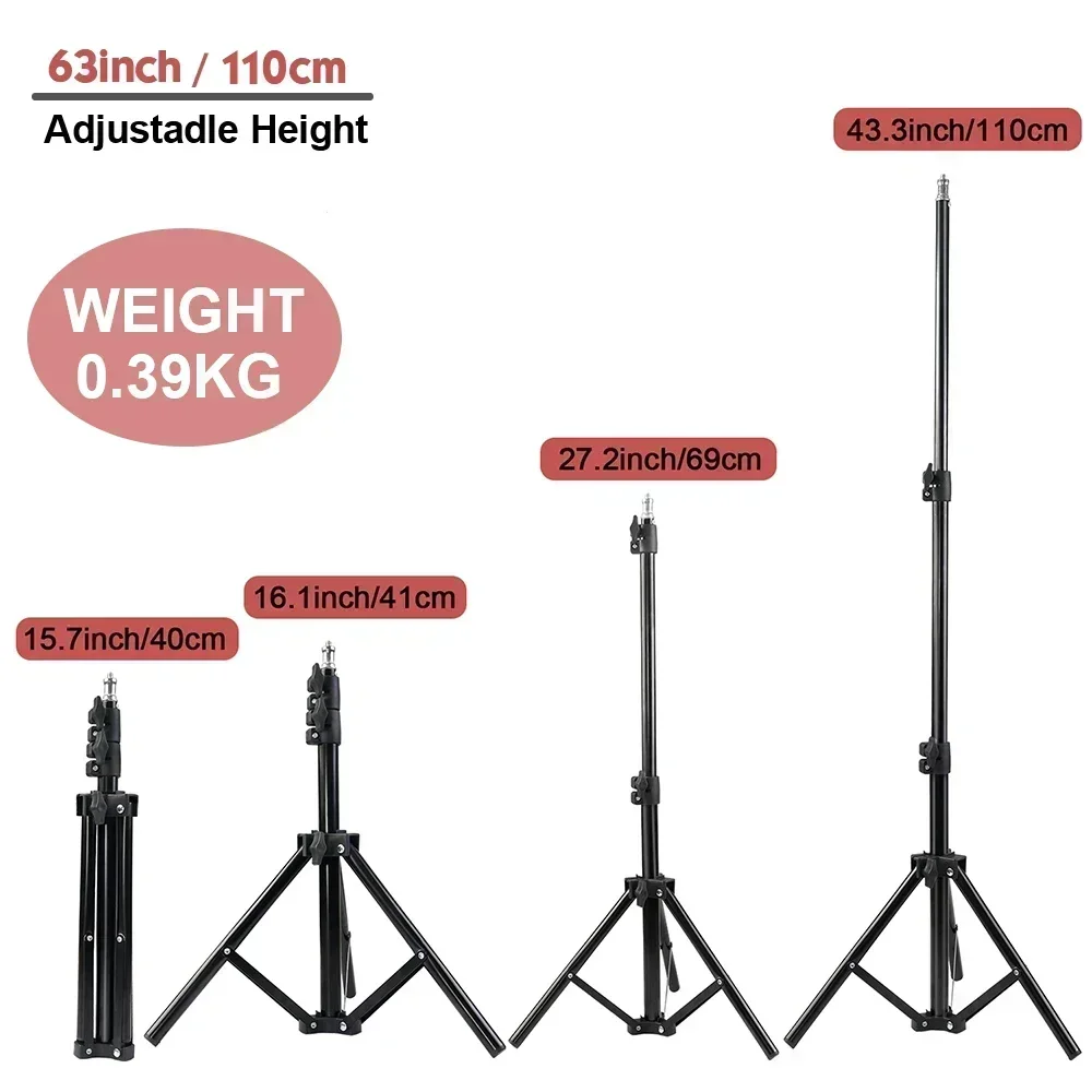 UEGOGO 110 سنتيمتر البث المباشر ترايبود الهبوط نوع كاميرا مرساة Selfie ضوء الإطار المعادن ميزان الحرارة حامل تمديد أنبوب to149cm