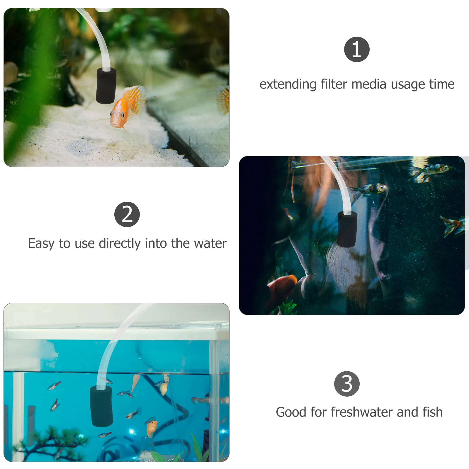 

20pcs Filter Sponge Aquarium Sponge Cartridge Aquarium Fish Tank Debris Strainer Long Lasting Filtration Pet Supplies