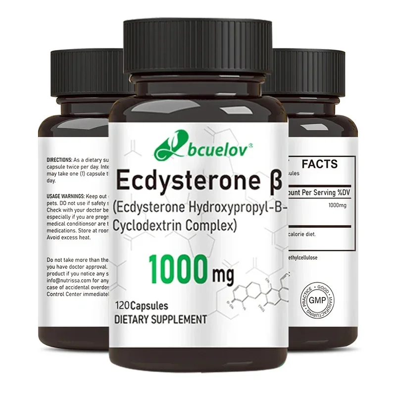 Ecdysterone Capsules - Supports Muscle, Burns Fat, Improves Men\'s Health, Muscle Mass