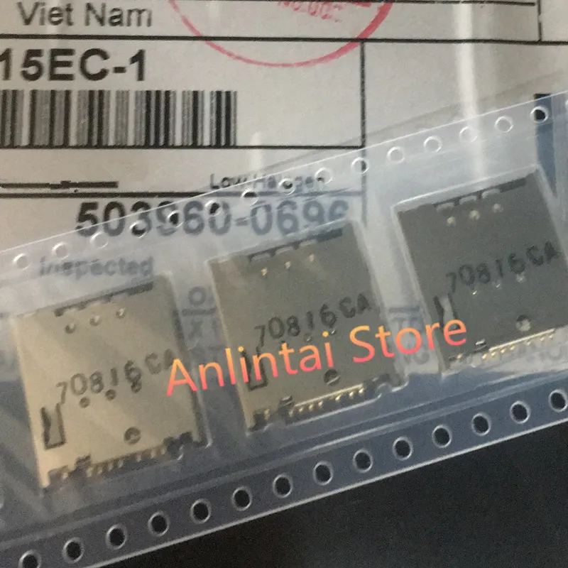 10PCS connector 5039600696 503960-0696  Conn Micro SD Card SKT 6 POS  CONN MICRO SIMM PUSH-PUSH