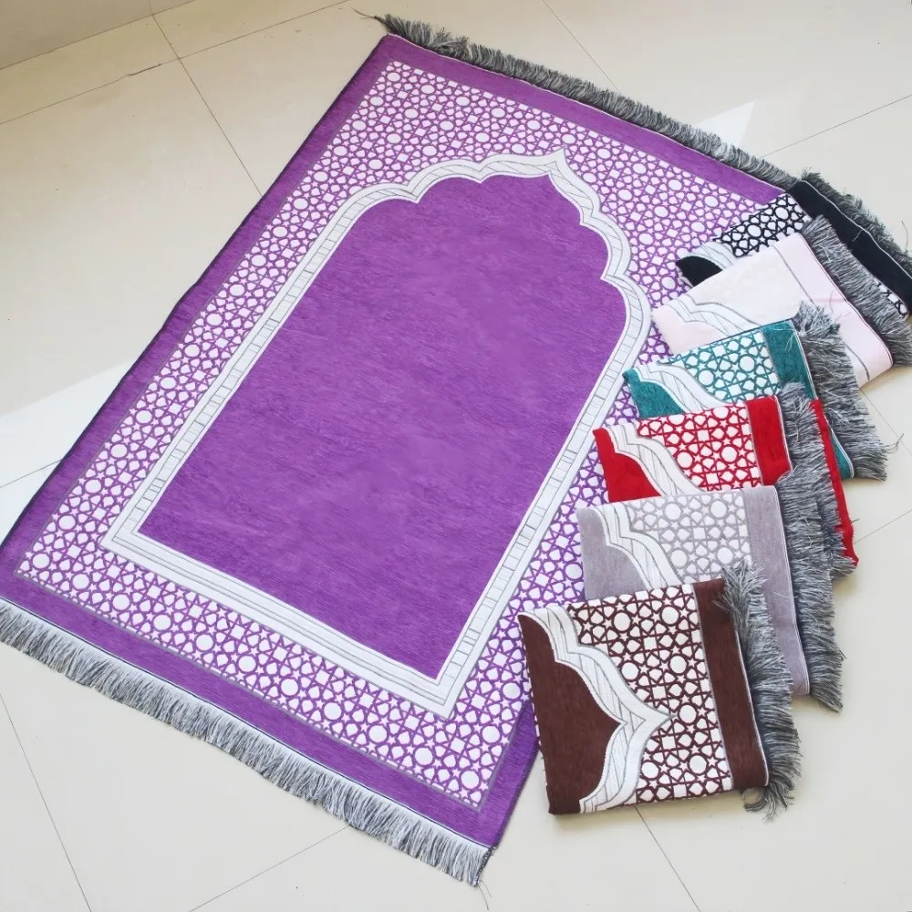 ของขวัญอิสลาม พรมละหมาดมุสลิม ขนาด 70x110 ซม. รูปทรงสี่เหลี่ยมผืนผ้า พับเก็บได้ ชุดพรมละหมาดลายชาติพันธุ์ กันลื่น ผ้าคลุมสำหรับการประกอบพิธีทางศาสนา พกพาสะดวก