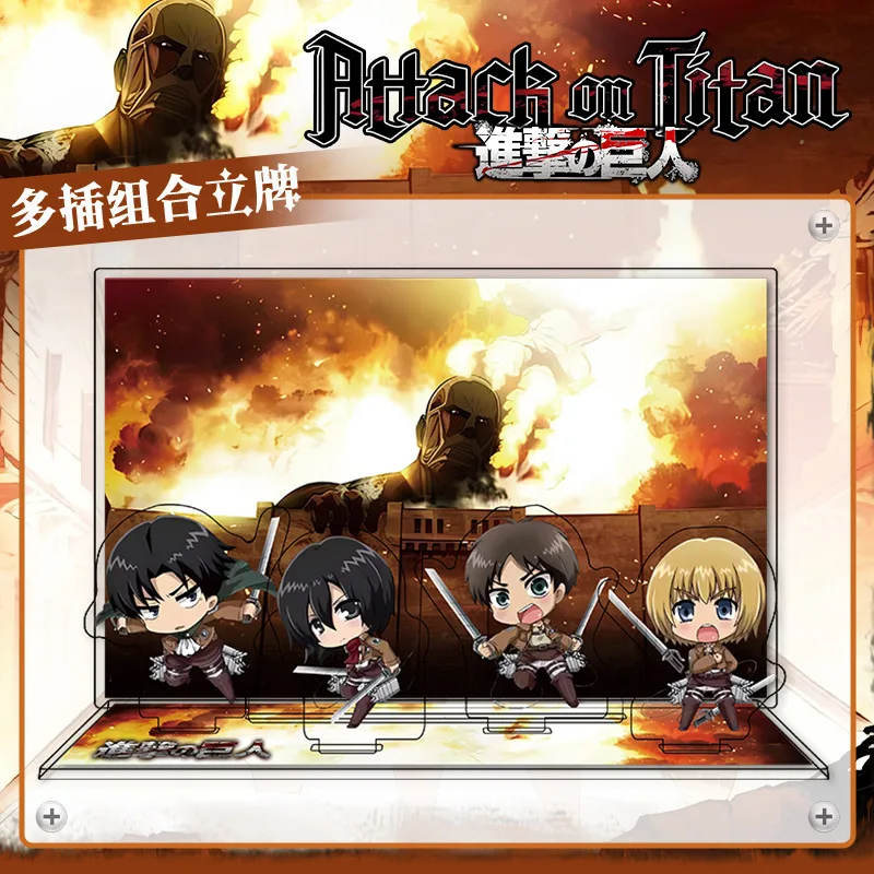 attack-on-titan-acrilico-standee-anime-figura-multi-camada-insercao-personalizavel-fan-art-mercadoria-suporte-de-exibicao-colecionavel