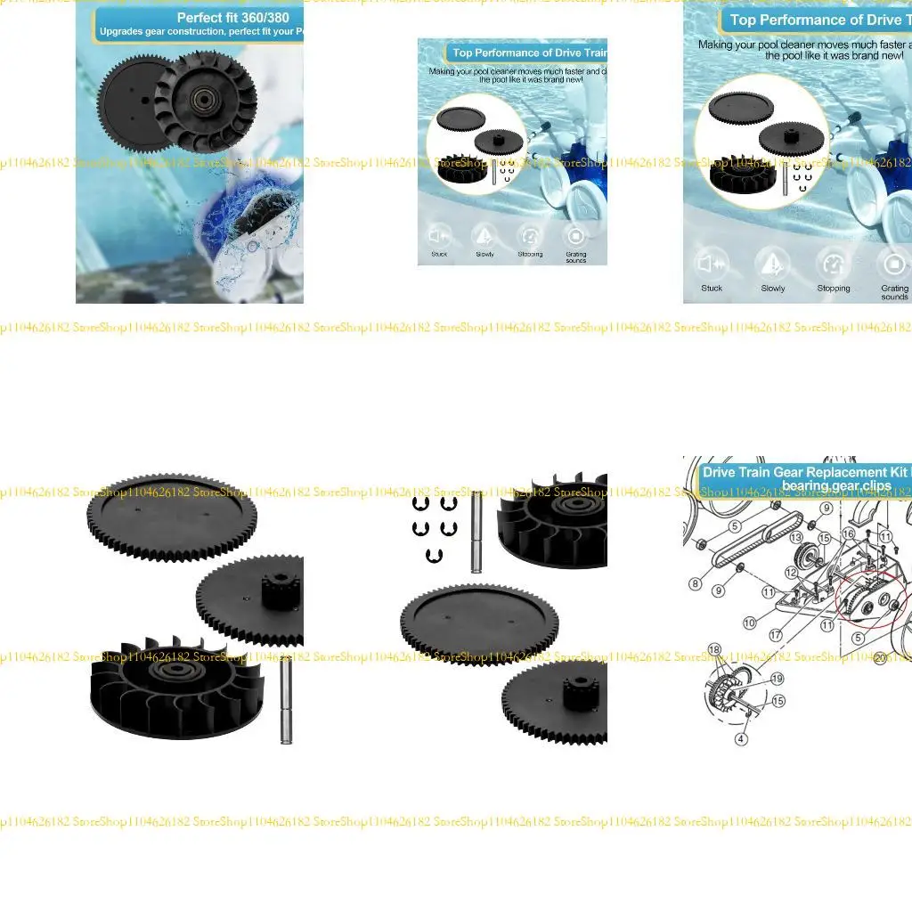 

Q2Q4 Drive Train Gear Set for 360 380 Models Pool Cleaner Parts Easy Installation