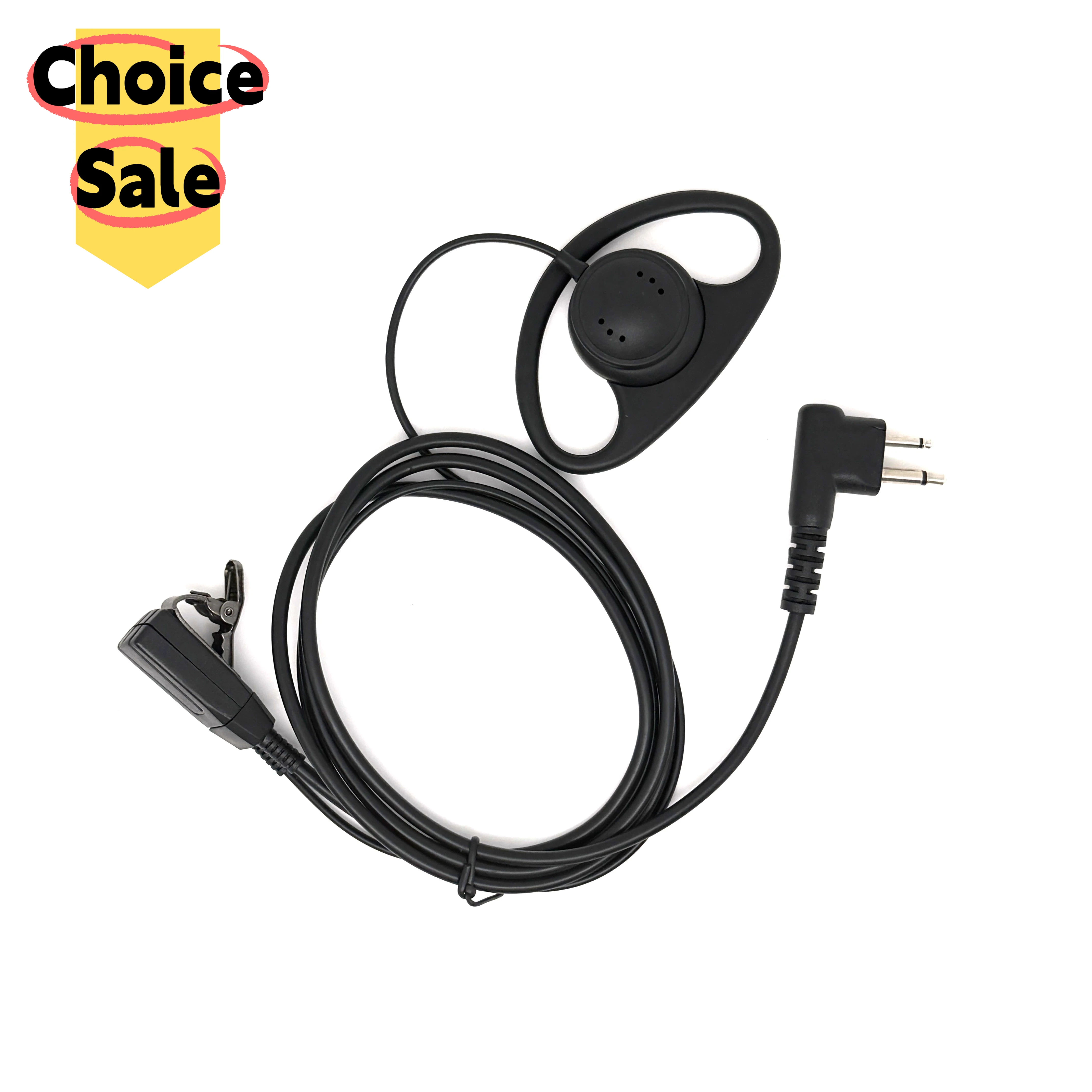 2Pin Advanced D Shape Earhook Ptt Headset Earpiece Mic For Motorola CP040 Gp88S Gp300 Gp68 Gp2000 Gp88 Gp3188 EP450 DEP450 Radio