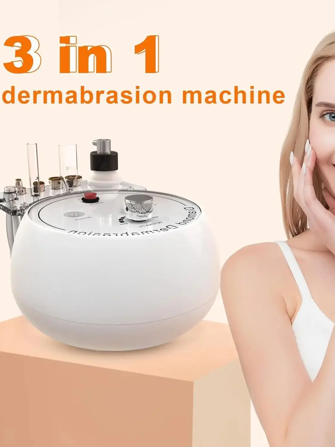 

3 in 1 Dermabrasion Facial Machine for Exfoliation & Blackhead Removal,Home Spa Use Facial Skin Care Device