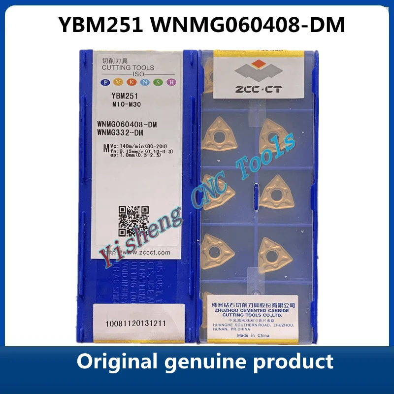 

Free Shipping Original ZCC CT YBM251 WNMG060408-DM YBC152 YBC252 Carbide Inserts CNC Turning Tool Lathe Cutter Tools