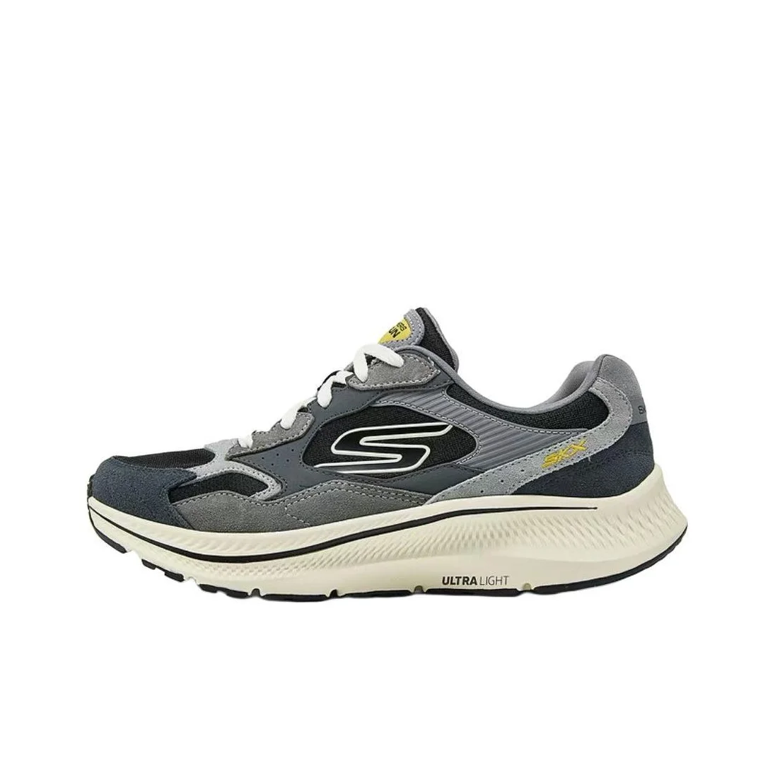 Skechers Go Run Consistent 2.0 Abrasion Resistant Low top Running Shoes Men's Gray Black 220872-CCBK