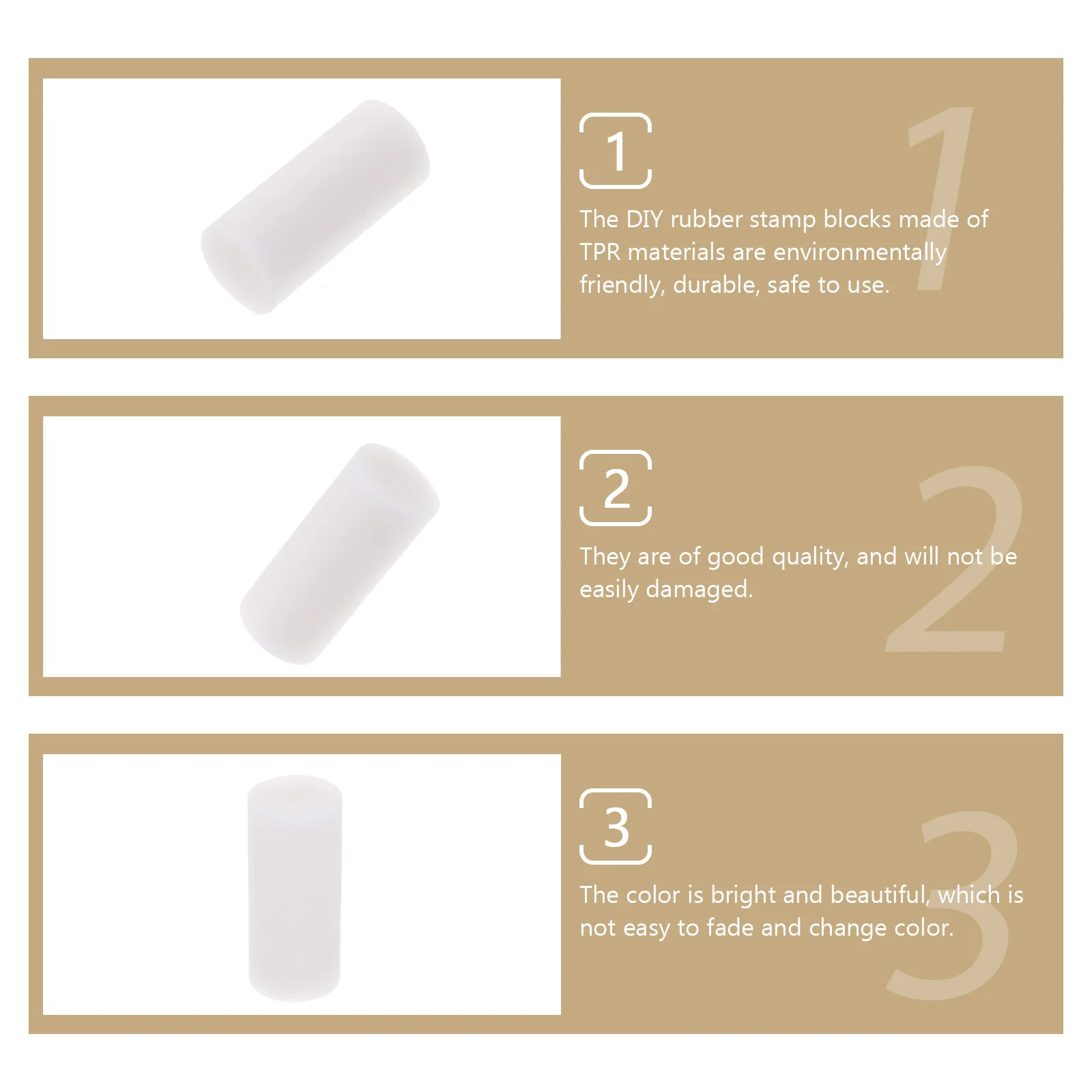 

4 Pcs Engraving Chapter Block Printing Supplies DIY Rubber Stamp Printmaking Blocks Tpr