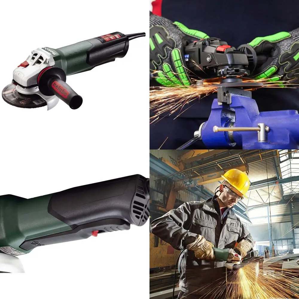 

Angle Grinder with Electric Lock-On Paddle Switch for Heavy-Duty Industrial Applications