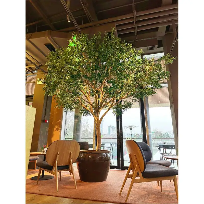 

Simulation Olive Tree Green Plant Indoor and Outdoor Landscape Decoration Window Landscaping