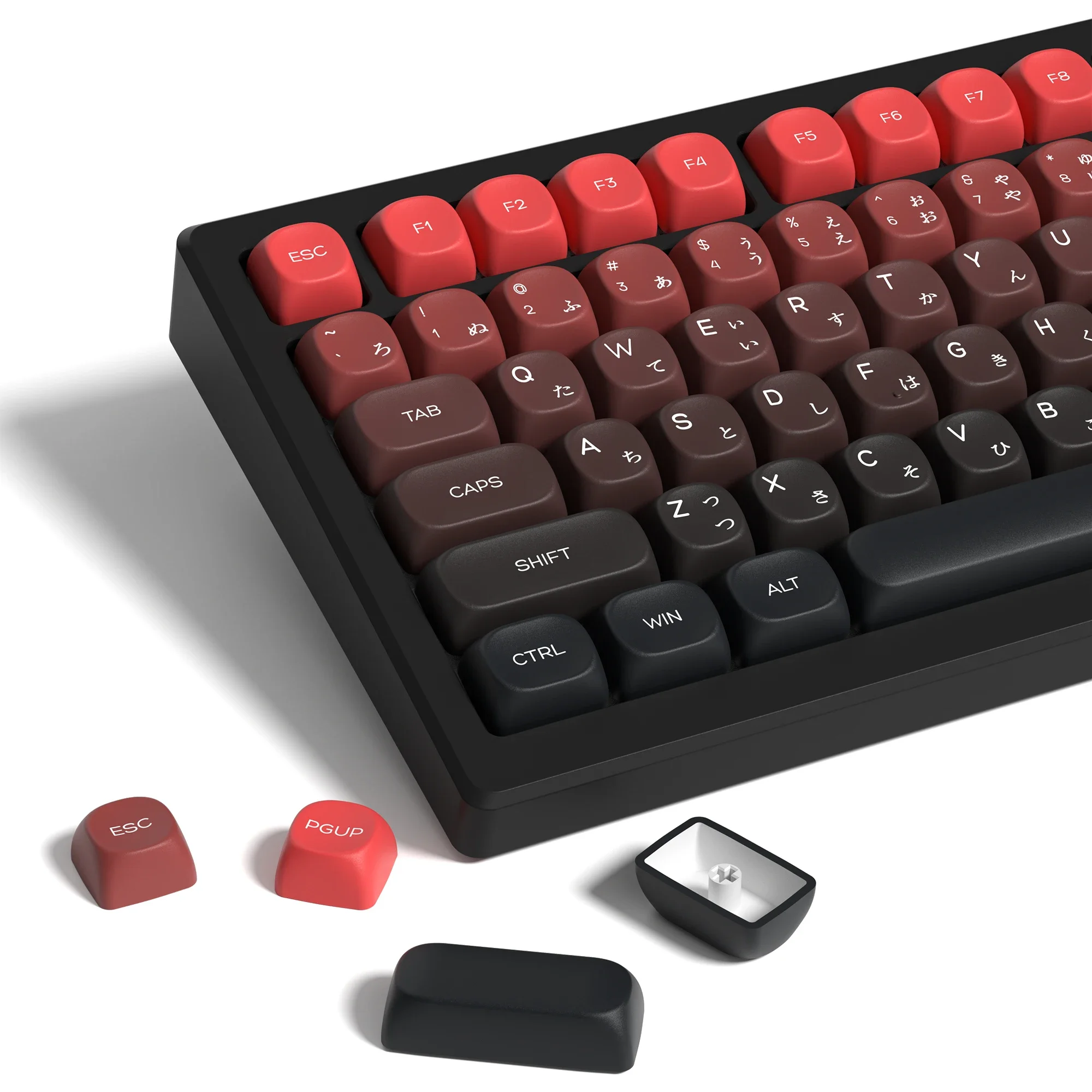 

134 Keys Profile Black Red Keycaps Customs Dye Sub Key caps for 61/87/104 Cherry MX Switch Gaming Mechanical Keyboard