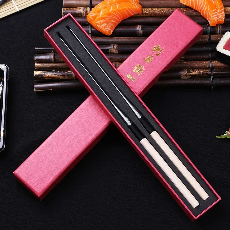 Sashimi Chopsticks Japanese Restaurant Special Octopus Ball Stainless Steel Pointed Sushi Fillet Chopsticks