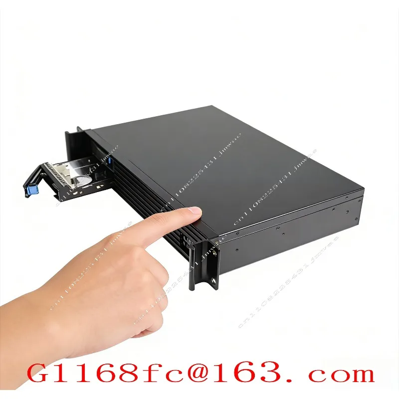 1.5U chassis aluminum panel short 280 hot swappable 2 disk main board 2 full high card routing server