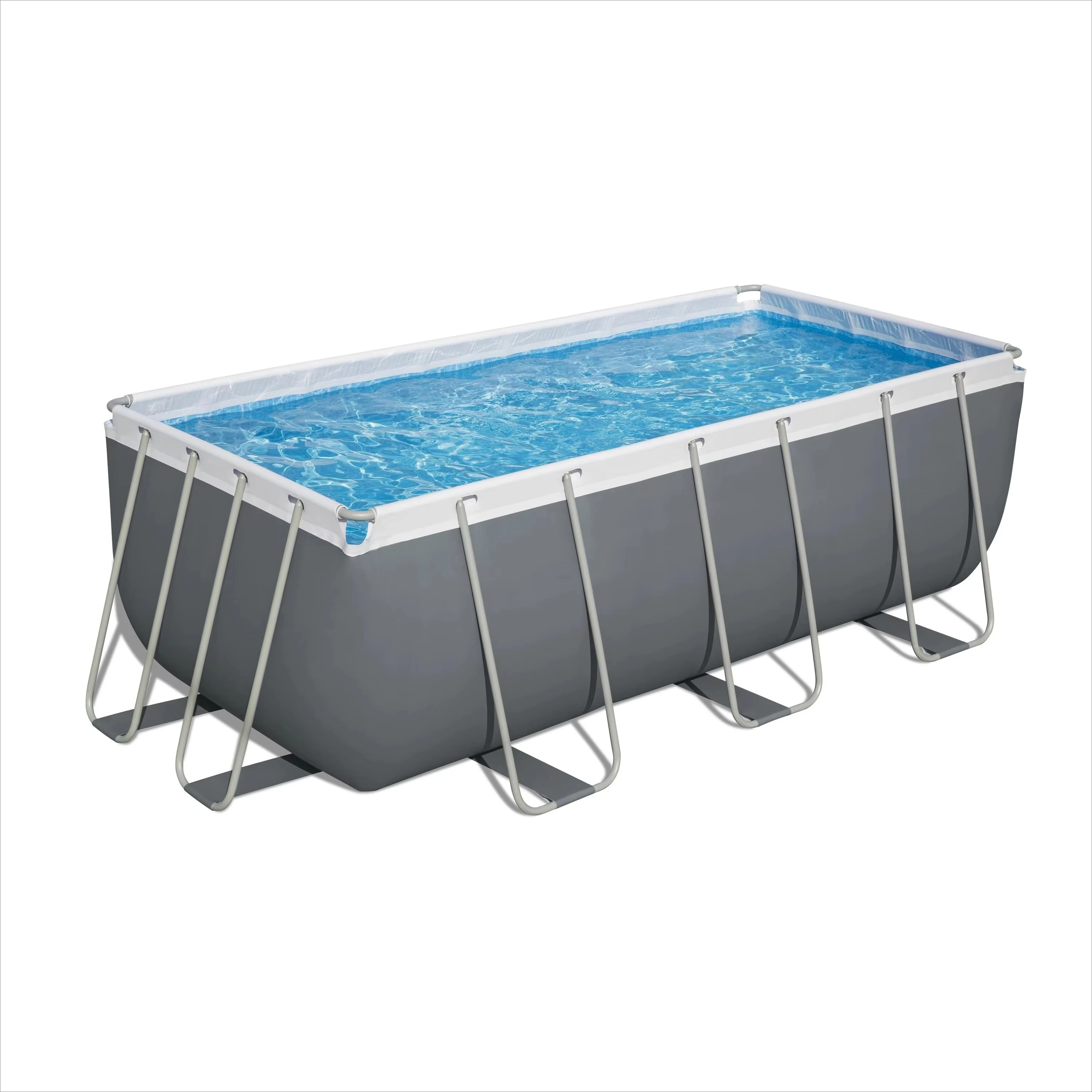 56456 Rectangular Steel Frame Swimming Pool Set Above Ground Square PVC Pool for Children and Newborns