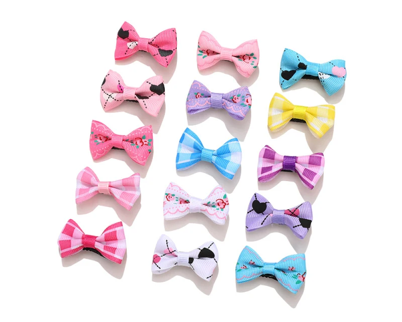 2026 New Plaid Floral Heart Bow Hair Clips For Girls Hair BB Hairclips Candy Color Hairgripes Children Lovely Hair Accessories