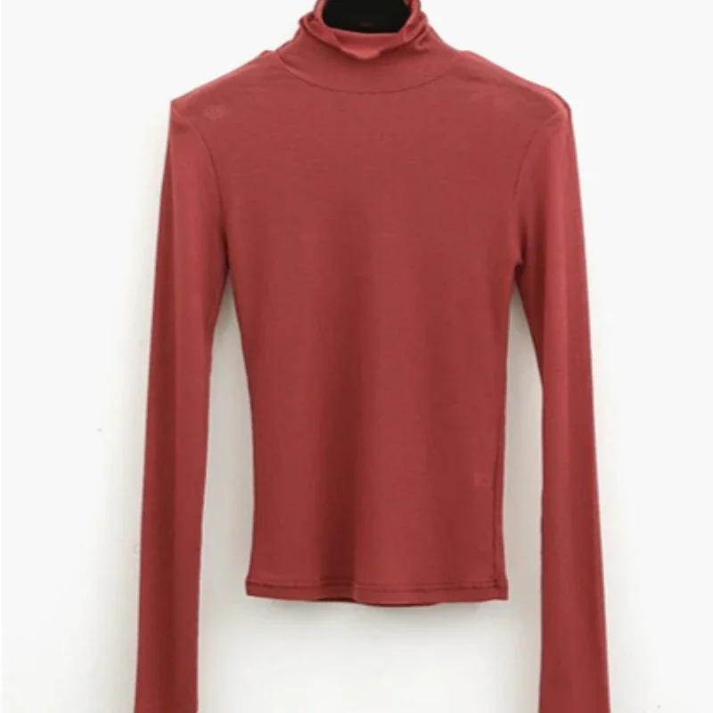 Summer Women Long sleeve T Shirt Thin Perspective Solid slim Casual Shirts female pullovers Basic Tee V2k Clothes Streetwear Top - view 6