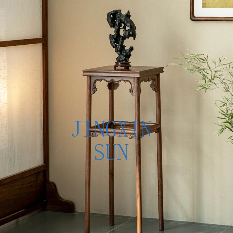 Chinese-style balcony flower stand, Song-style black walnut flower stand, Song Huizong flower stand, floor-to-ceiling fragrance