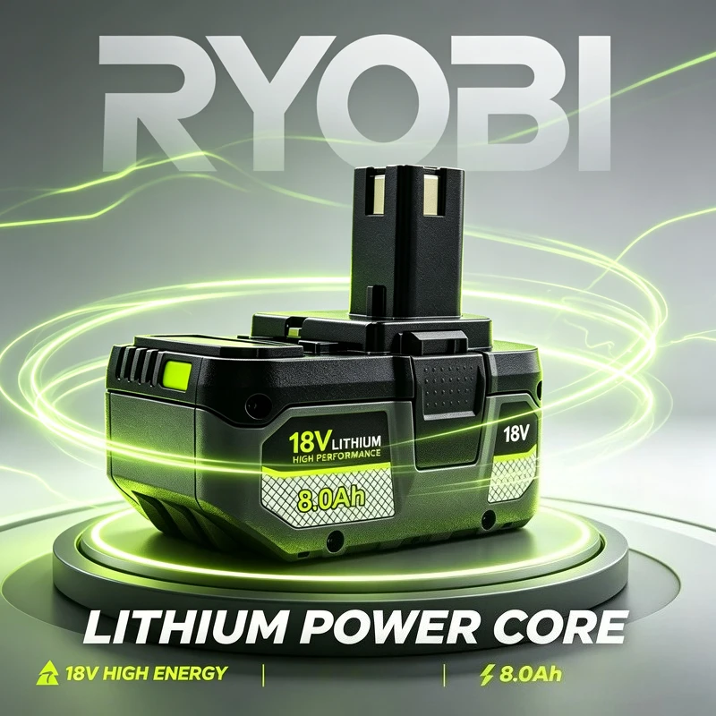 New RYOBI ONE+ 18V 6.0Ah Lithium Battery P108 High Capacity For Angle Grinder Drill Fit All RYOBI 18V Cordless Power Tools