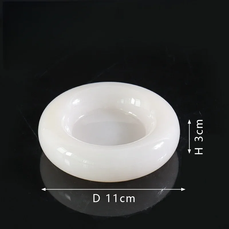 100% Natural Onyx Jewelry Storage Tray for Christmas Home Room Decor Decoration Surface Polish Decorative Doughnut Ornament