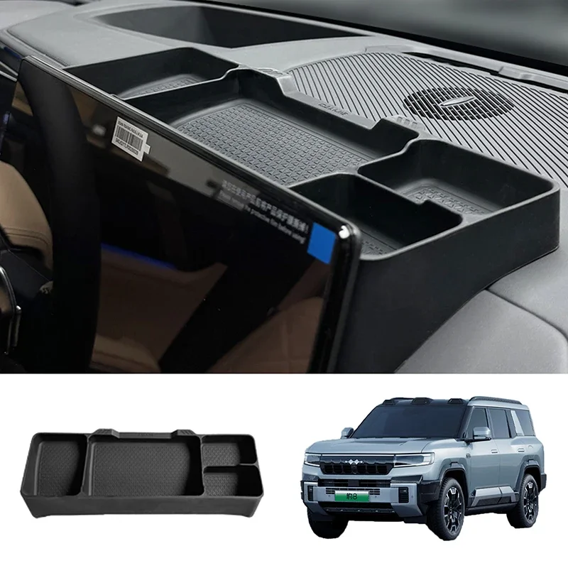

For BYD Leopard 8 2024+ Central Control Screen Rear Storage Box For Denza B8 Behind Instrument Panel Storage Box Car Accessories