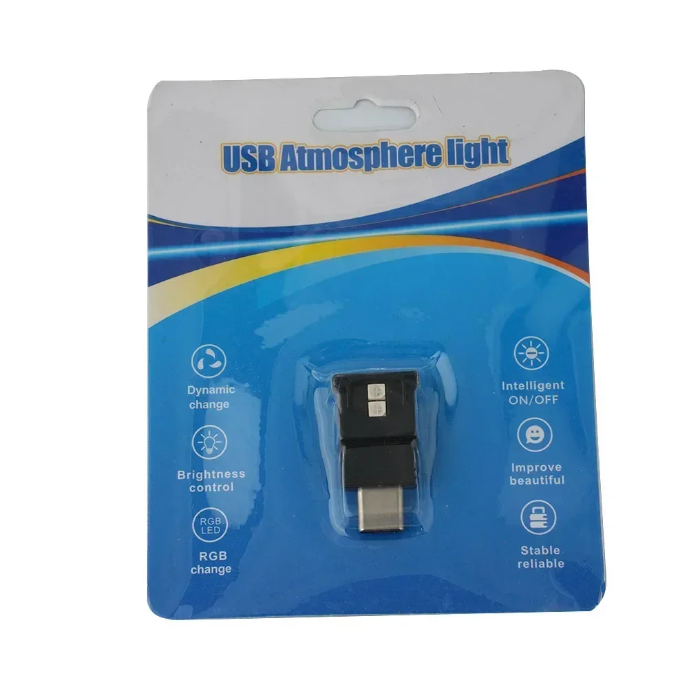 Mini USB LED Car Interior Neon Atmosphere Light – Ambient Lamp (5V, Multiple Colors)