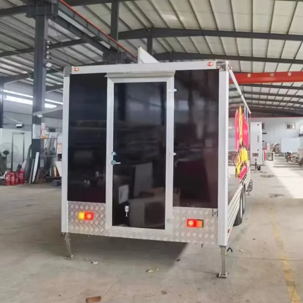 

Fully Equipped BBQ Concession Trailer Mobile Coffee Bar Shop Fast Food Trailer Food Truck Manufacturer with Full Kitchen