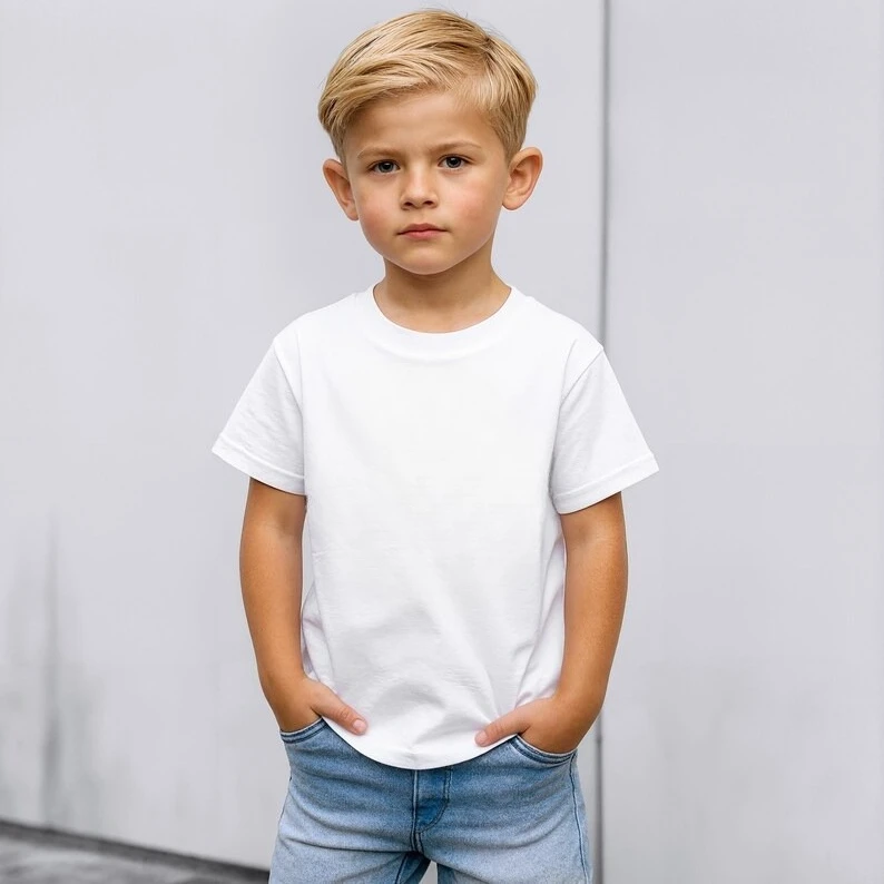 2026 Summer Men Women Solid Color Blank Cotton T-shirt O-neck Short-Sleeve Couple Tee Tops Comfortable Casual Family Clothing