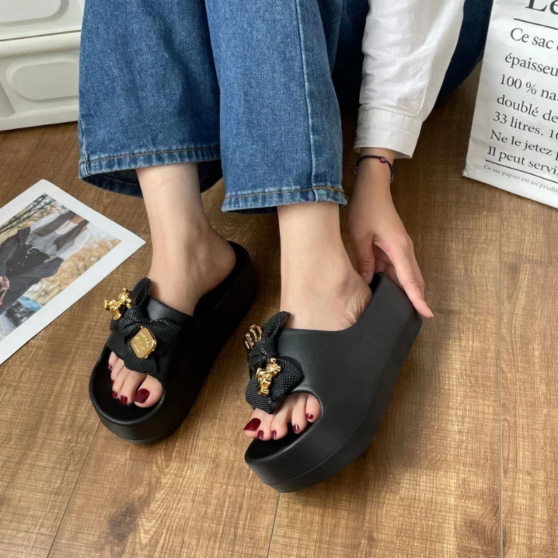 Women Chunky Platform Sandals Casual Anti-slip Slides Summer Wedge Slippers Woman Fashion EVA Outdoor Beach Slippers Flip Flops