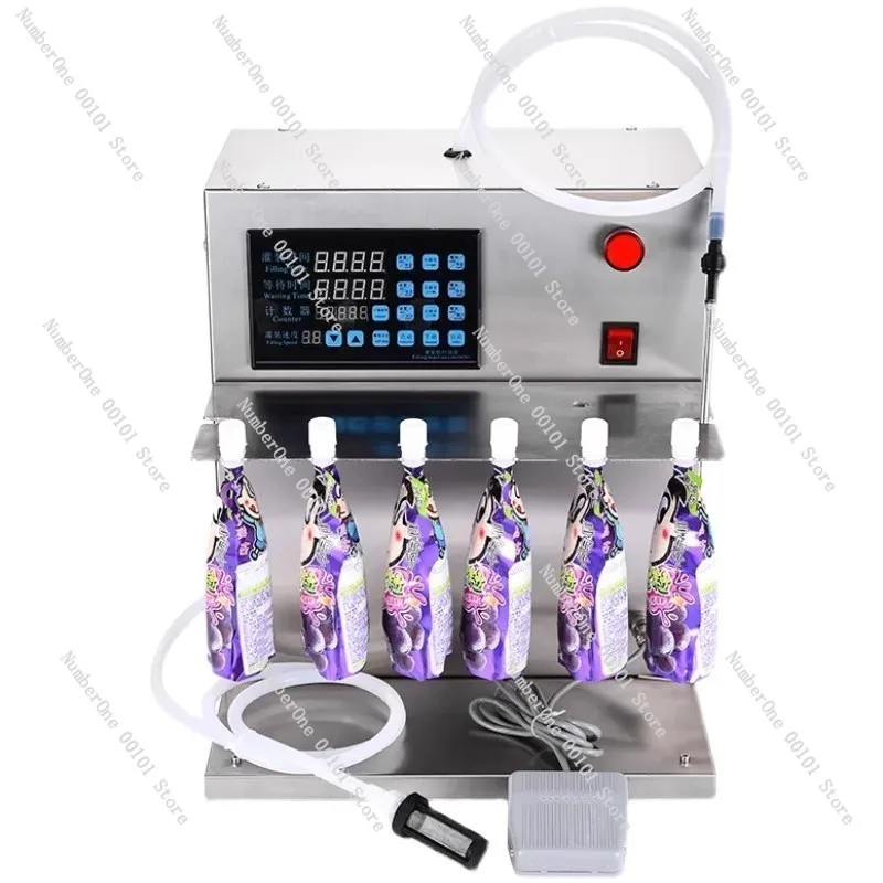 Automatic Liquid Bag Filling Machine, Soy Milk / Rice Noodle Soup Packer with Suction Nozzle for Vermicelli Packaging
