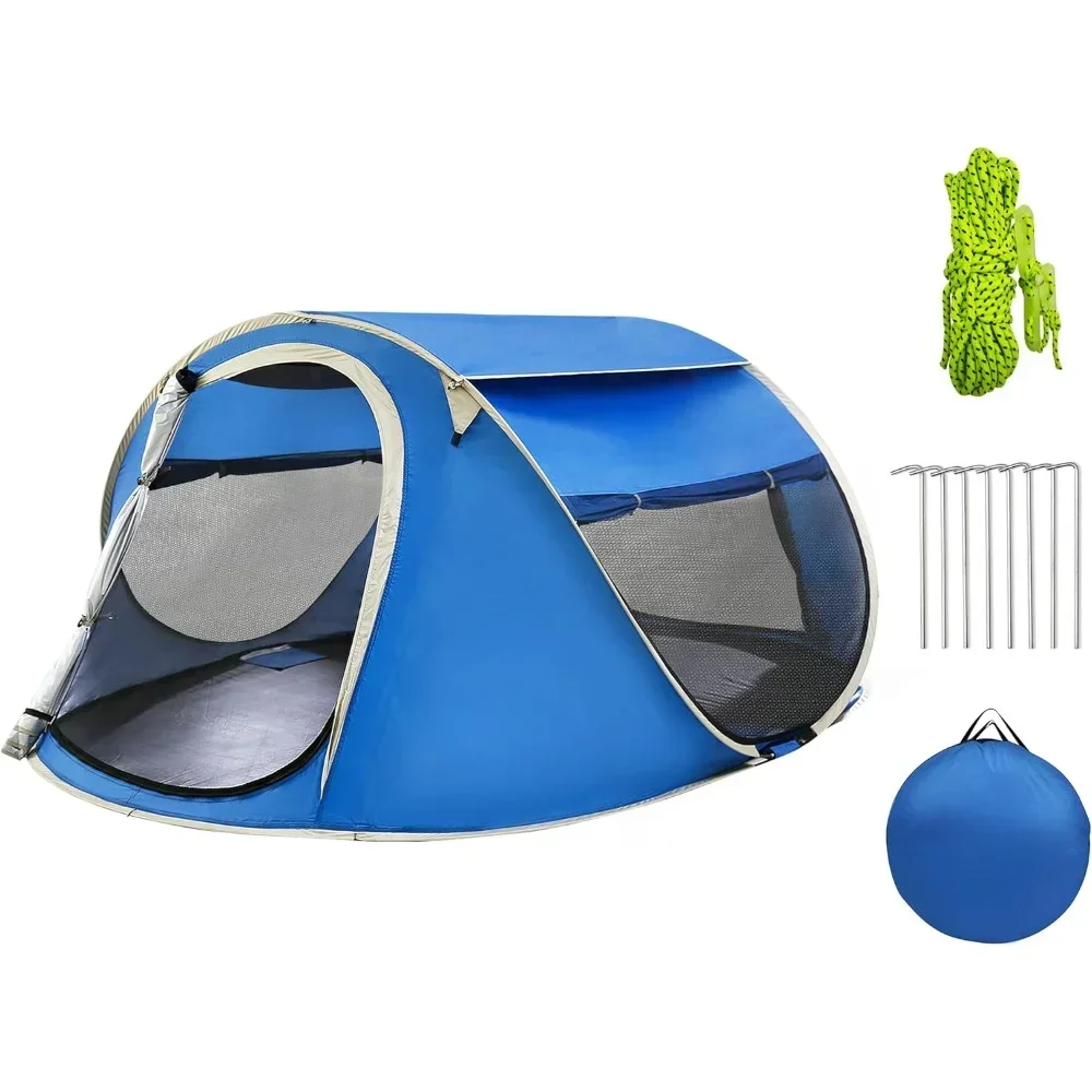 

Easy Pop Up Tent 4 Person Waterproof - Pop-Up Camping Tents Automatic Tent Throw Pop Up Instant Flip Pop Tent for Camping