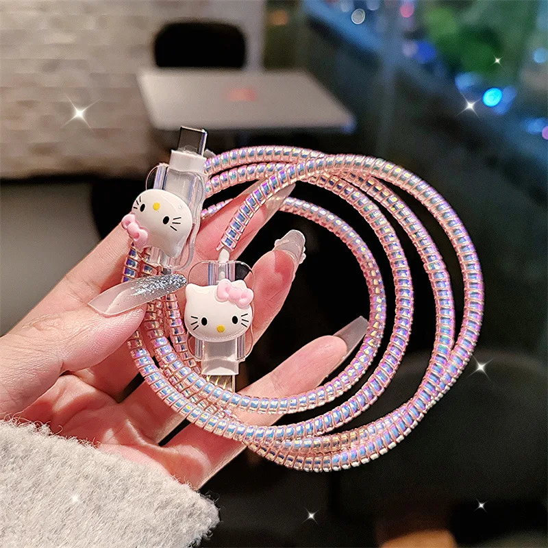 Cute Kitty For Apple 14 data cable protection case is applicable to iPhone 13 charger 20w ipad9 mobile phone cable anti-break