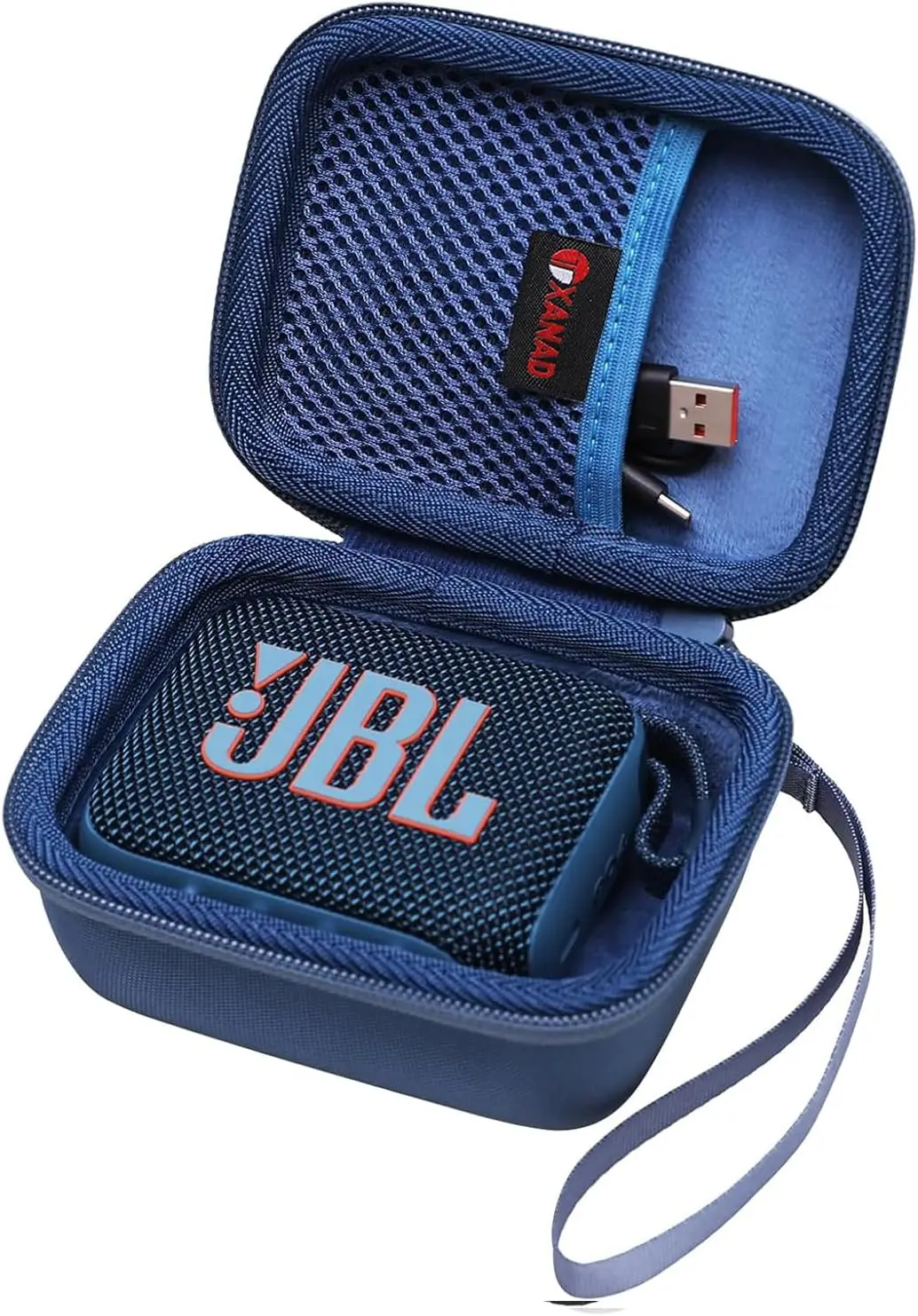 XANAD Hard Case for JBL Go 4 / Go 3 / GO 5 Ultra Portable Bluetooth Waterproof Speaker, Blue