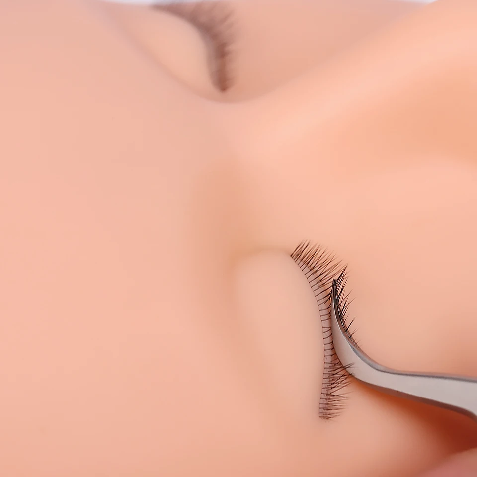 Eyelash Extension Silicone Practice Mannequin Model Head Replacement Eyelids Beginner Training Head Pads Facial Lash Makeup Tool