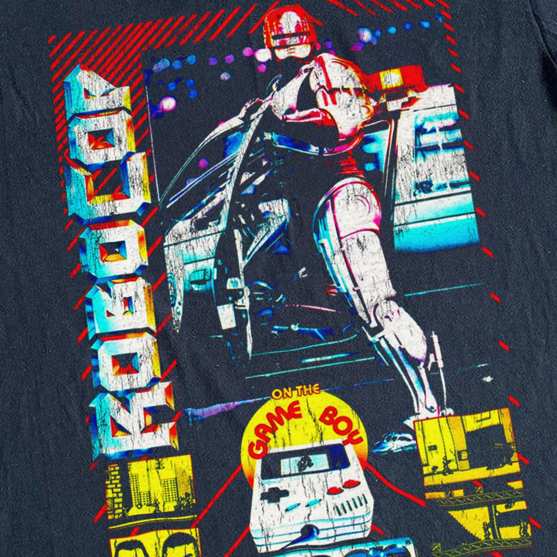 Vintage 90s RoboCop Game Boy Promo Graphic T-Shirt Cotton Men Women Streetwear Tee