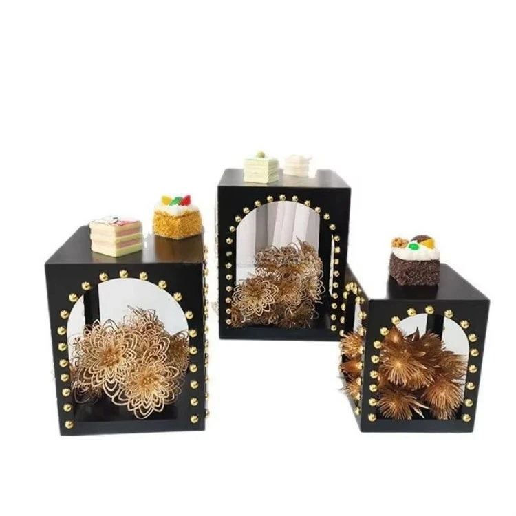 Modern luxury metal cake stand cake dessert display board birthday wedding party wedding decoration stage props