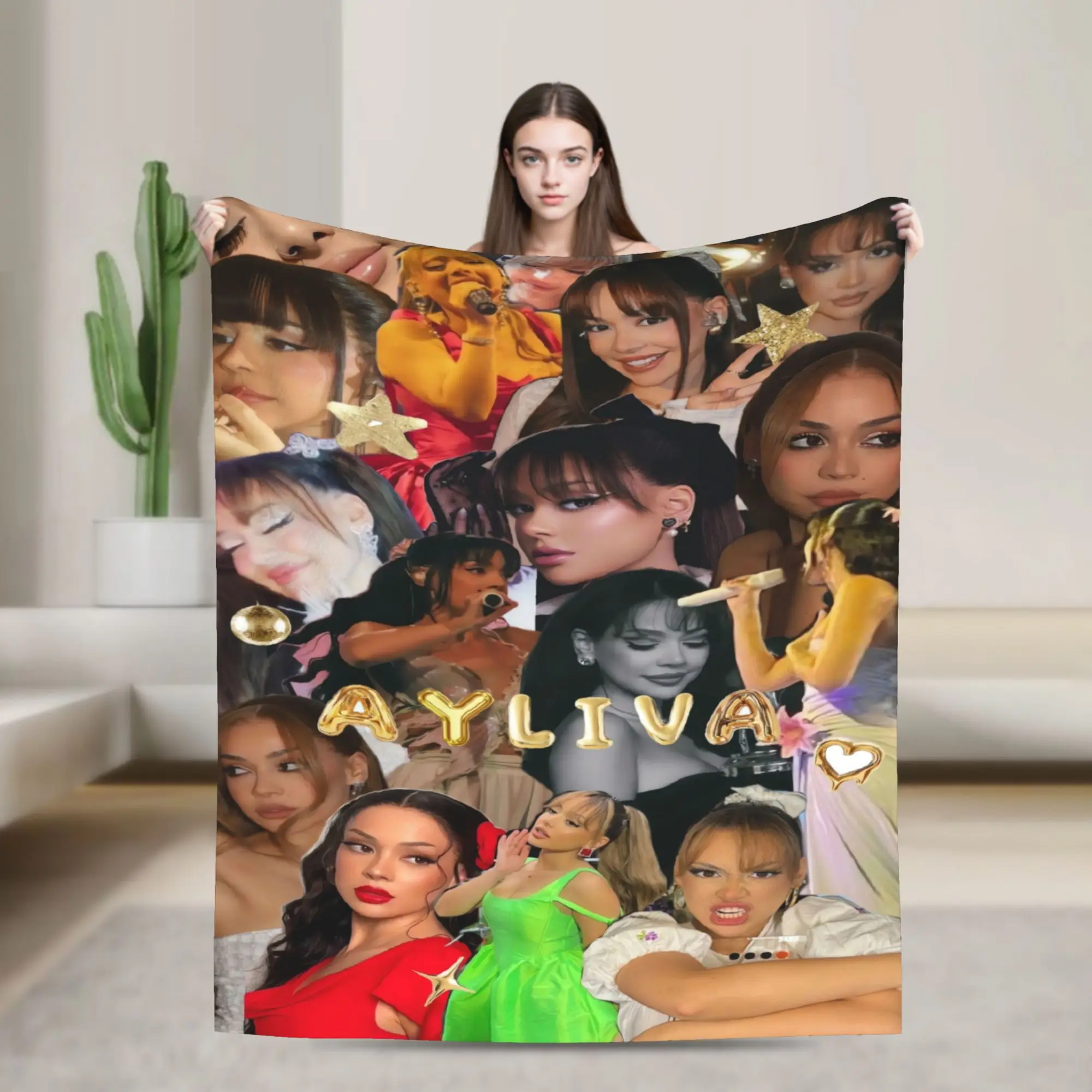 Ayliva Singer Tour 2025 Blanket Quality Warm Soft  Throw Blanket Winter Children Couch Chair Sofa Bed Street Trend Bedspread