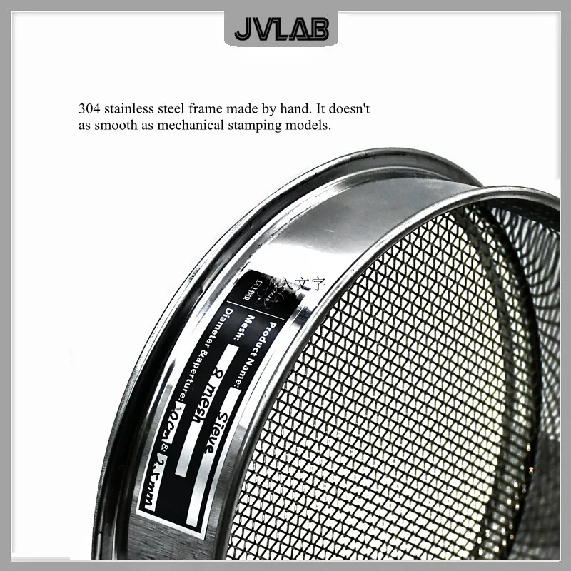 Sample Test Sieve Soybean Rice Grain Sesame Flour Sieve 304 Stainless Steel Wire Mesh And Frame R15cm 4~10 Mesh / 2~5mm