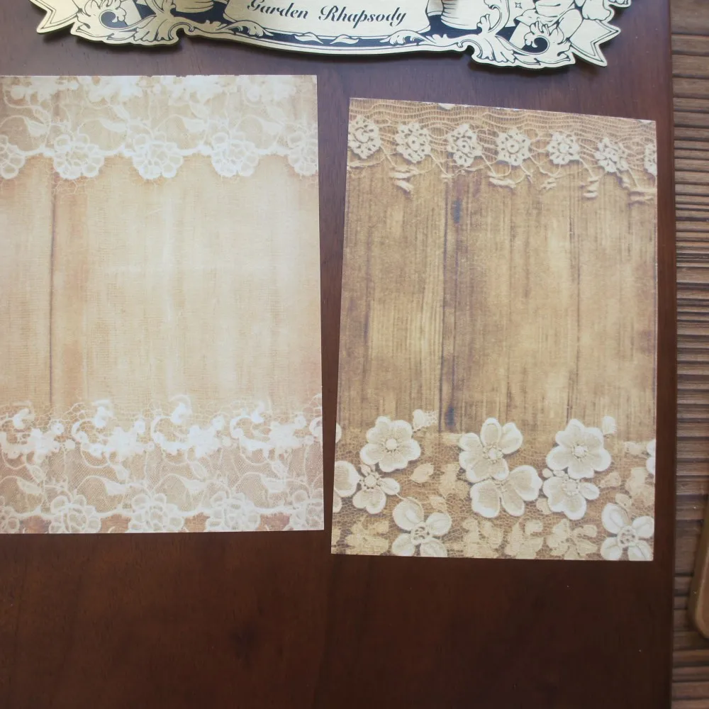 

30 Sheet Stained Lace Fabric Background Design Craft Paper Gift Decoration Scrapbooking Handmade DIY