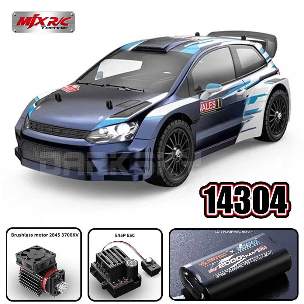 1/14 MJX RC Car 14304 RTR Высокоскоростной бесщеточный гоночный автомобиль для дрифта Высокоскоростной 2,4G Спортивный игрушечный автомобиль для дрифта
