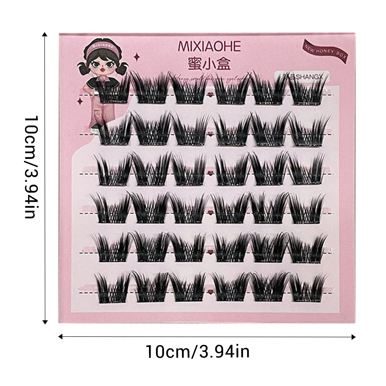 Kleber freie falsche Wimpern 13mm DIY selbst klebende Manga falsche Wimpern natürliche dicke Cluster individuelle Wimpern verlängerung