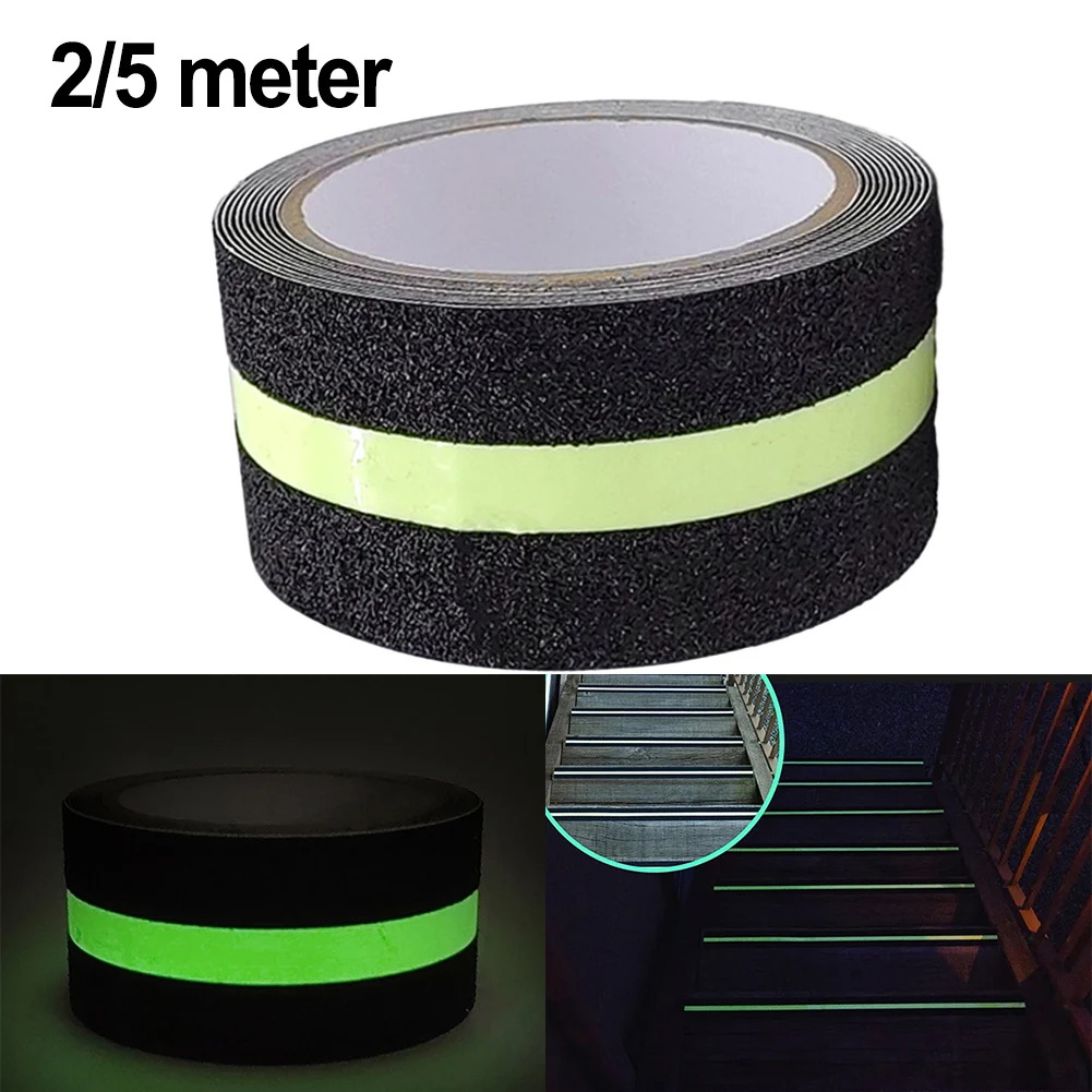 Luminous Anti Slip Grip Tape With 80 Grit Aluminum Oxide PET/Aluminum Oxide Green Luminous Color Household Decoration Tools