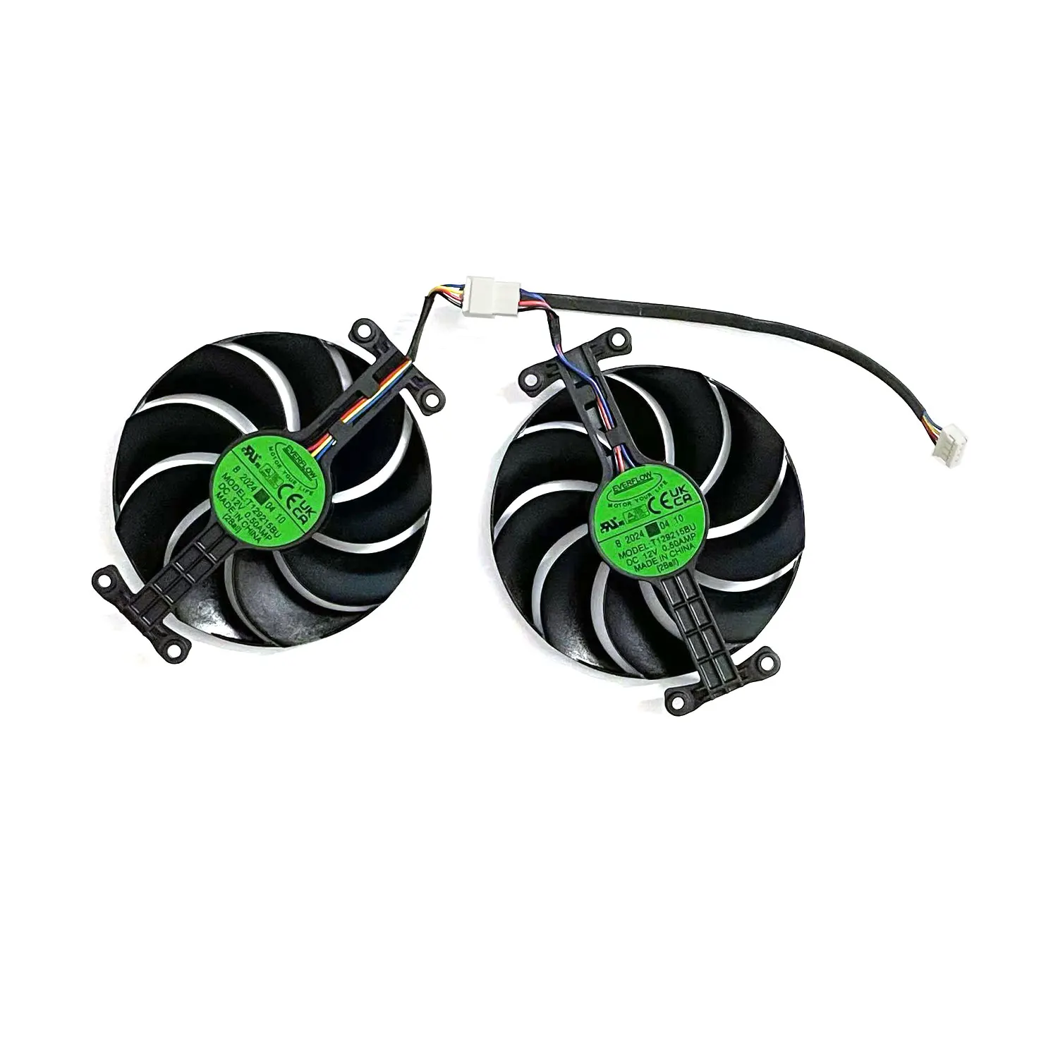 UKGF Nuova ventola GPU 87MM 4PIN T129215BU DC 12V 0,5A RX 7800 XT per PowerColor AMD Radeon ™   Ventola sostitutiva RX 7800 XT RX7700 XT