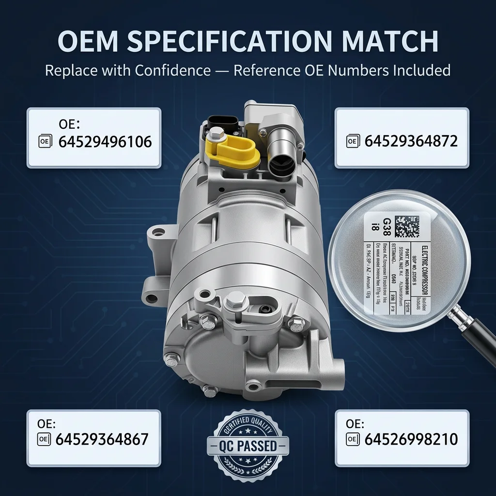 For BMW 2021-2024 330e 2018-2023 530e 740e xDrive X3 X5 A/C Compressor 64529496106 64529364872 64529364867 64526998210