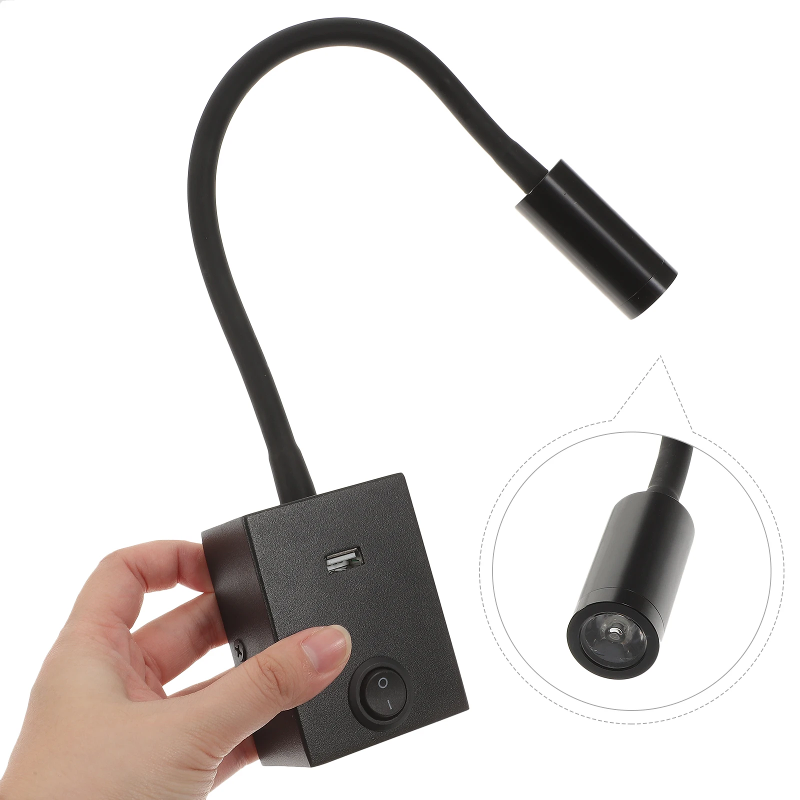 

Adjustable Wall Reading Light 360° Rotatable Bed Lamp For Book Night Usb Charging Portable Book Light For Bedroom College Wall
