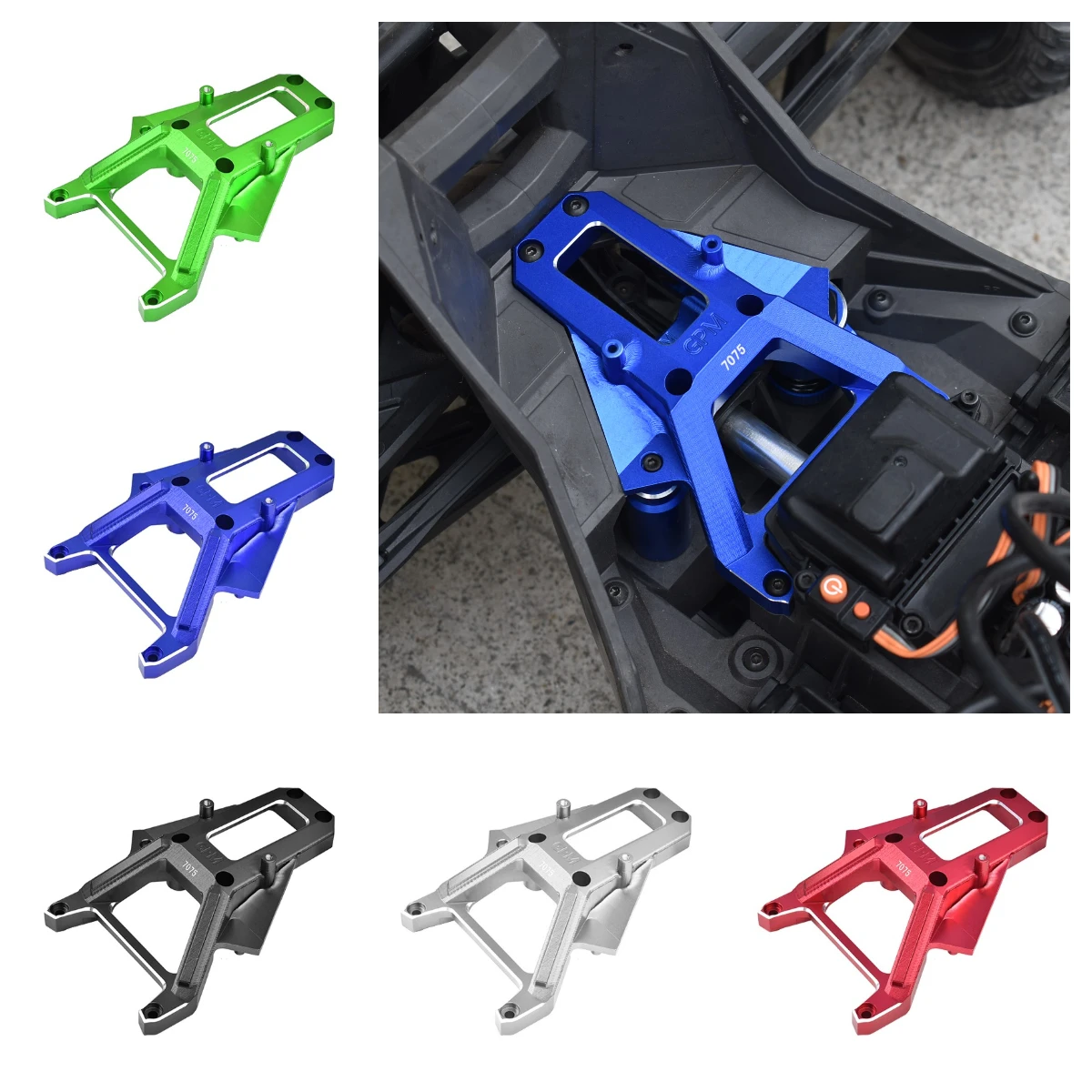 

GPM CNC Aluminum 7075 Front Bulkhead Cover Set For TRAXXAS 1/6 XRT 8S